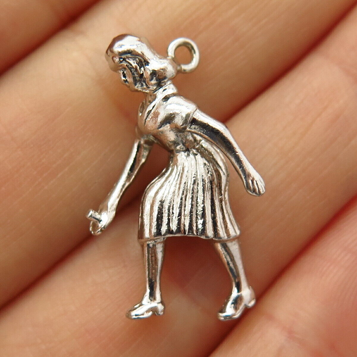 925 Sterling Silver Vintage Women Design Charm Pendant