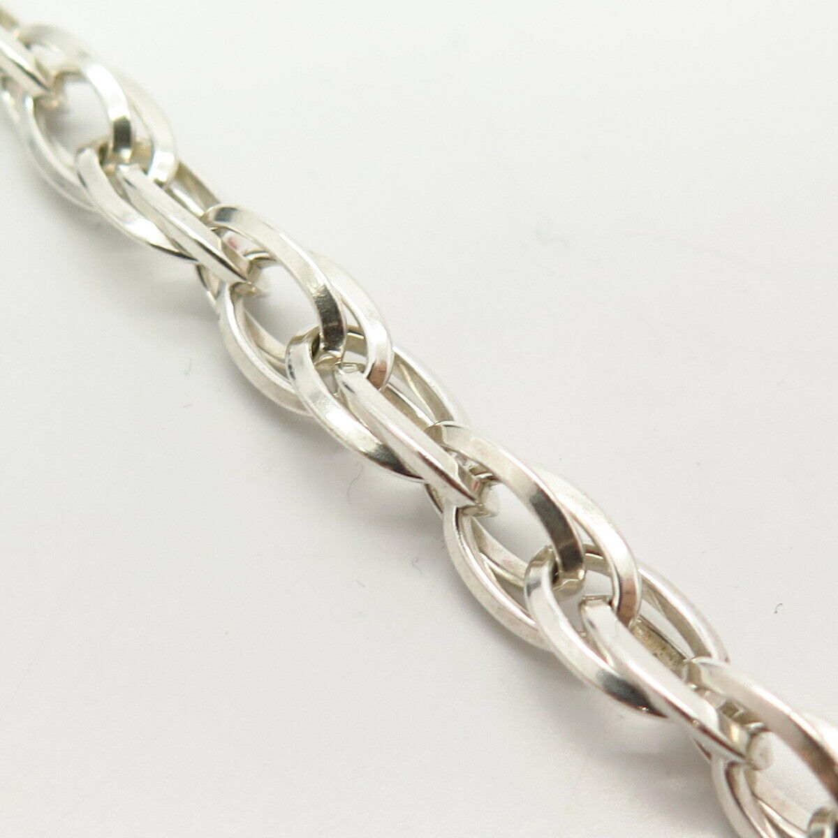 925 Sterling Silver Magnetic Clasp Prince-of-Wales Link Bracelet 7 1/4"