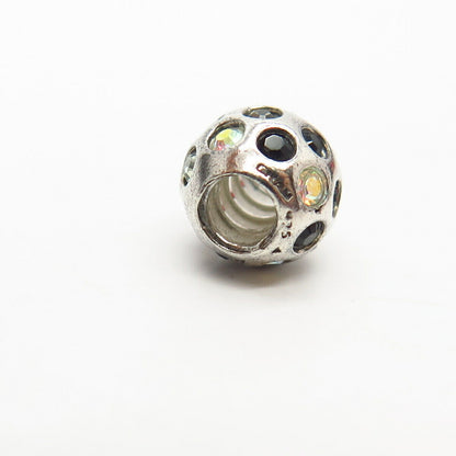 925 Sterling Silver Chamilia Multi-Color C Z Ball Design Bead Charm