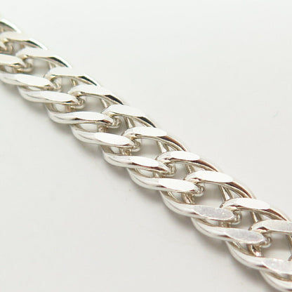 925 Sterling Silver Italy Cable Link Bracelet 7 3/4"