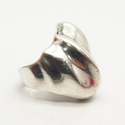 925 Sterling Silver Vintage Mexico Shell Design Ring Size 6 1/4