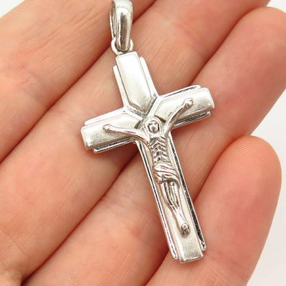 925 Sterling Silver Crucifix Cross Pendant