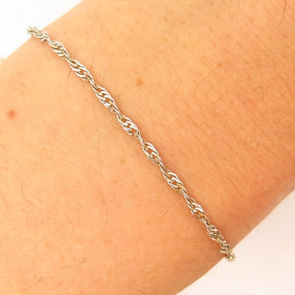 925 Sterling Silver Italy Prince-of-Wales Link Bracelet 7"