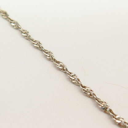 925 Sterling Silver Italy Prince-of-Wales Link Bracelet 7"