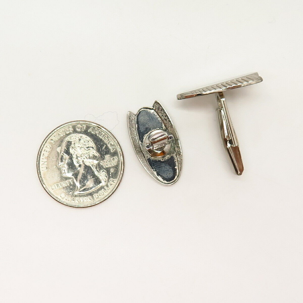 925 Sterling Silver Antique Classic Oval Cufflinks