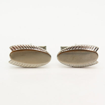 925 Sterling Silver Antique Classic Oval Cufflinks