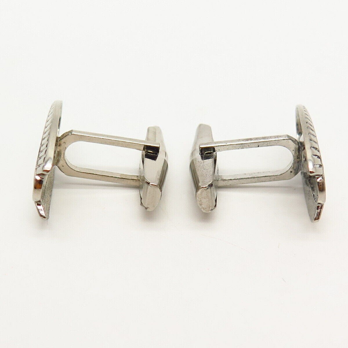 925 Sterling Silver Antique Classic Oval Cufflinks