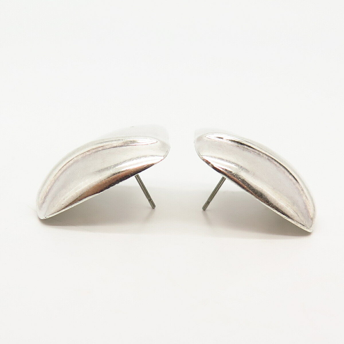 925 Sterling Silver Vintage Mexico Square Shape Earrings