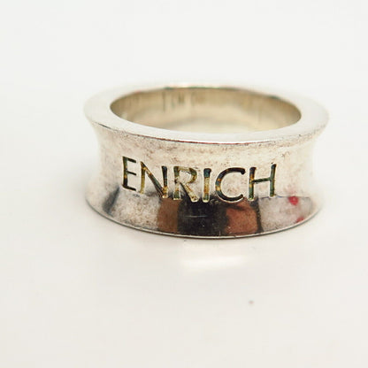 925 Sterling Silver "Inspire Preserve Enrich" Band Ring Size 6