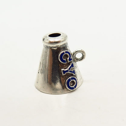 963 Silver Vintage Enamel "CYO" Sorority Charm Pendant