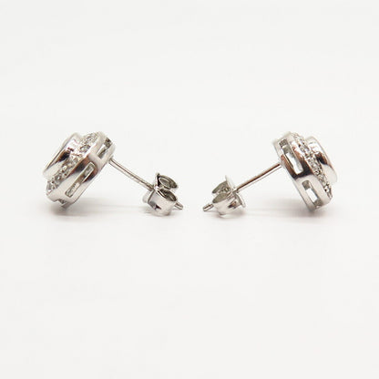 925 Sterling Silver C Z Stud Earrings