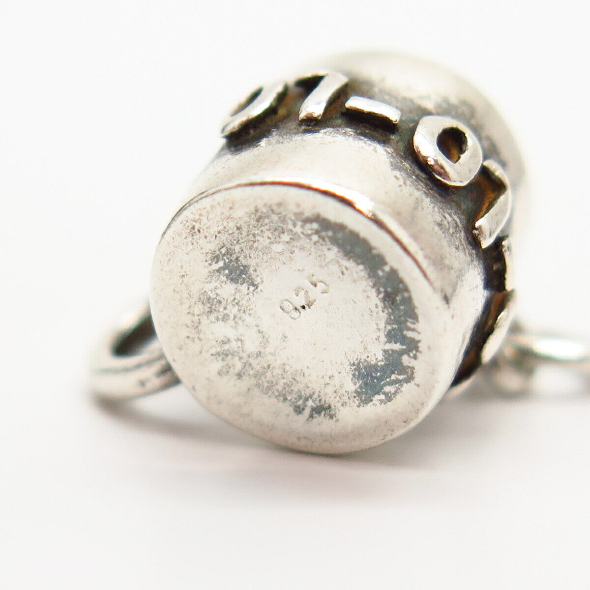 925 Sterling Silver Military Mug Charm Pendant