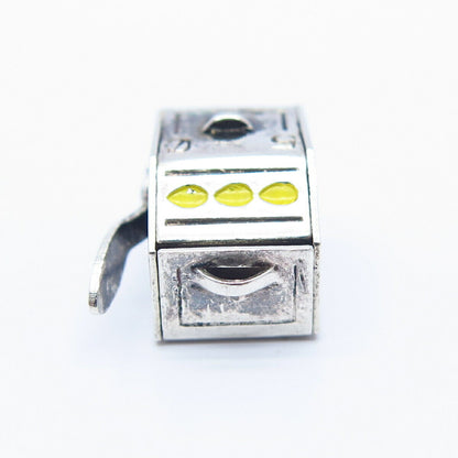 925 Sterling Silver Vintage Enamel Slot Machine Charm Pendant