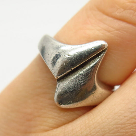 925 Sterling Silver Modernist Ring Size 6 1/4