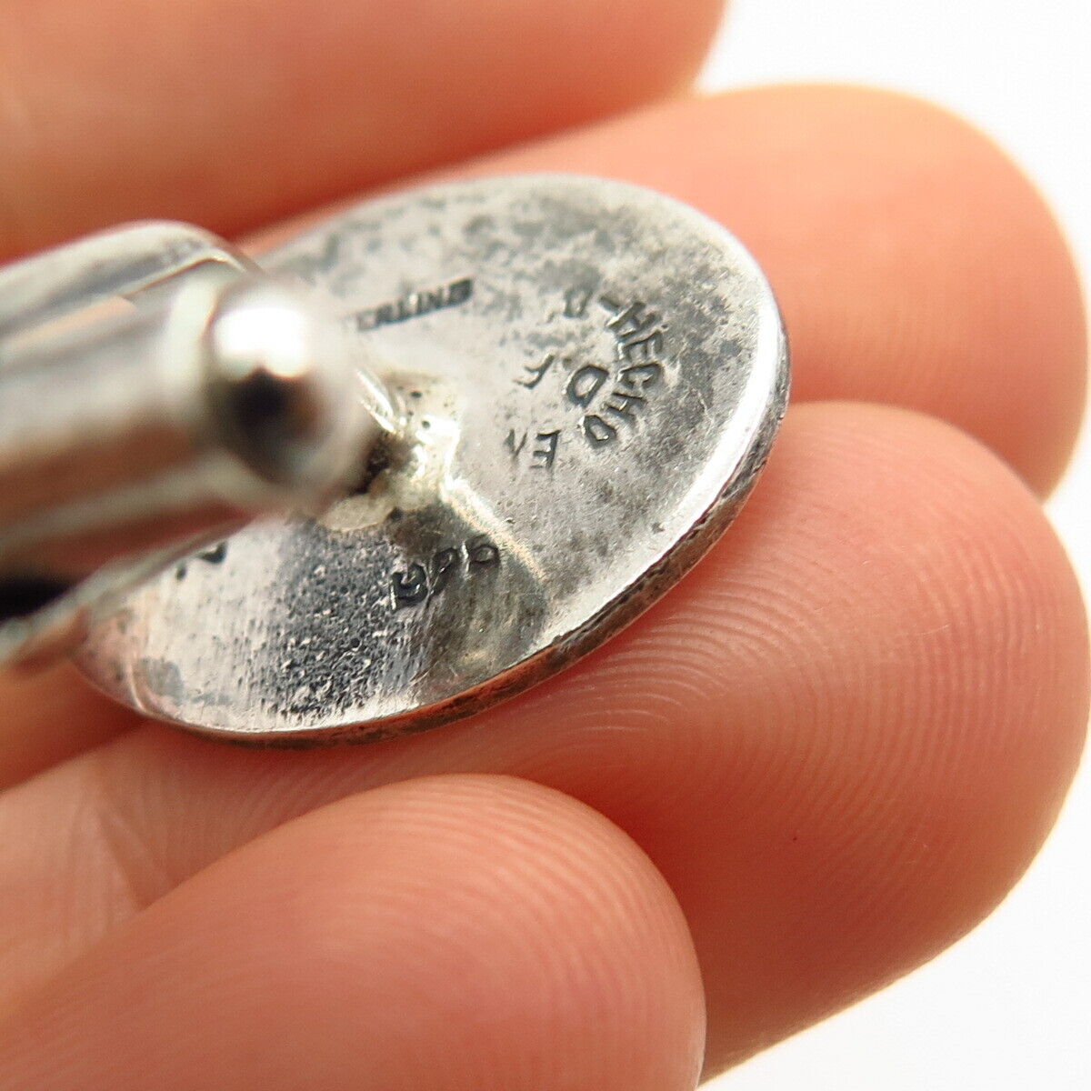 925 Sterling Silver Vintage Mexico Aztec Calendar Cufflinks