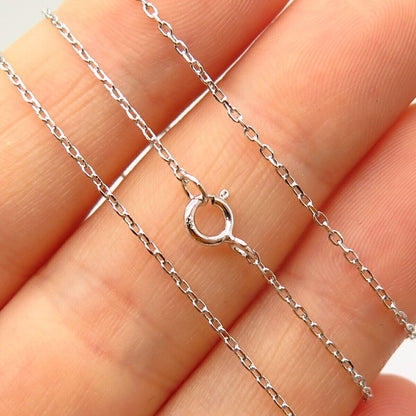 925 Sterling Silver C Z "#Single" Chain Necklace 17"