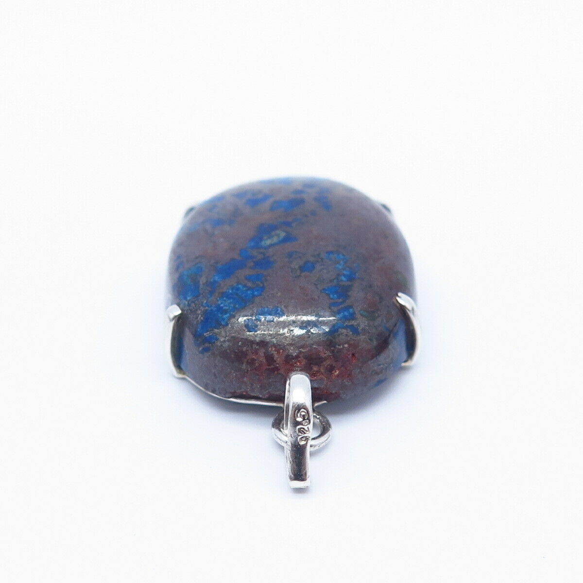 925 Sterling Silver Real Lapis Lazuli Gemstone Amulet Pendant