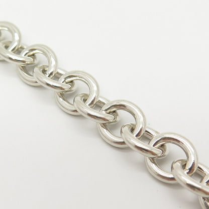 925 Sterling Silver Cable Link Bracelet 6 3/4"