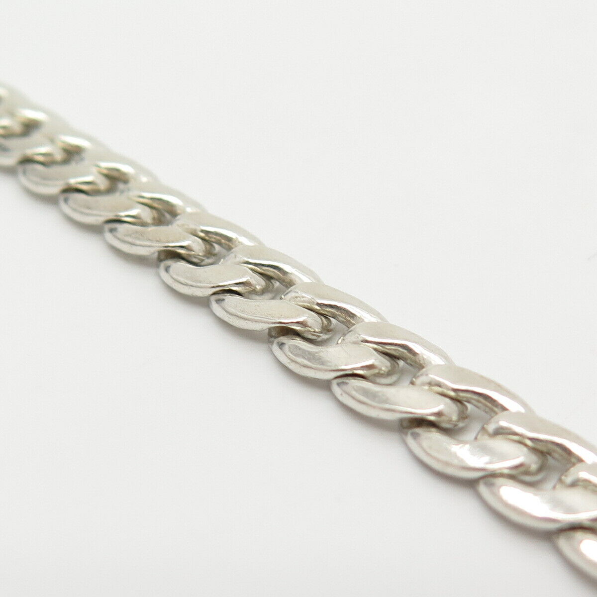 925 Sterling Silver Cuban Link Bracelet 8"