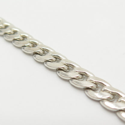 925 Sterling Silver Cuban Link Bracelet 8"