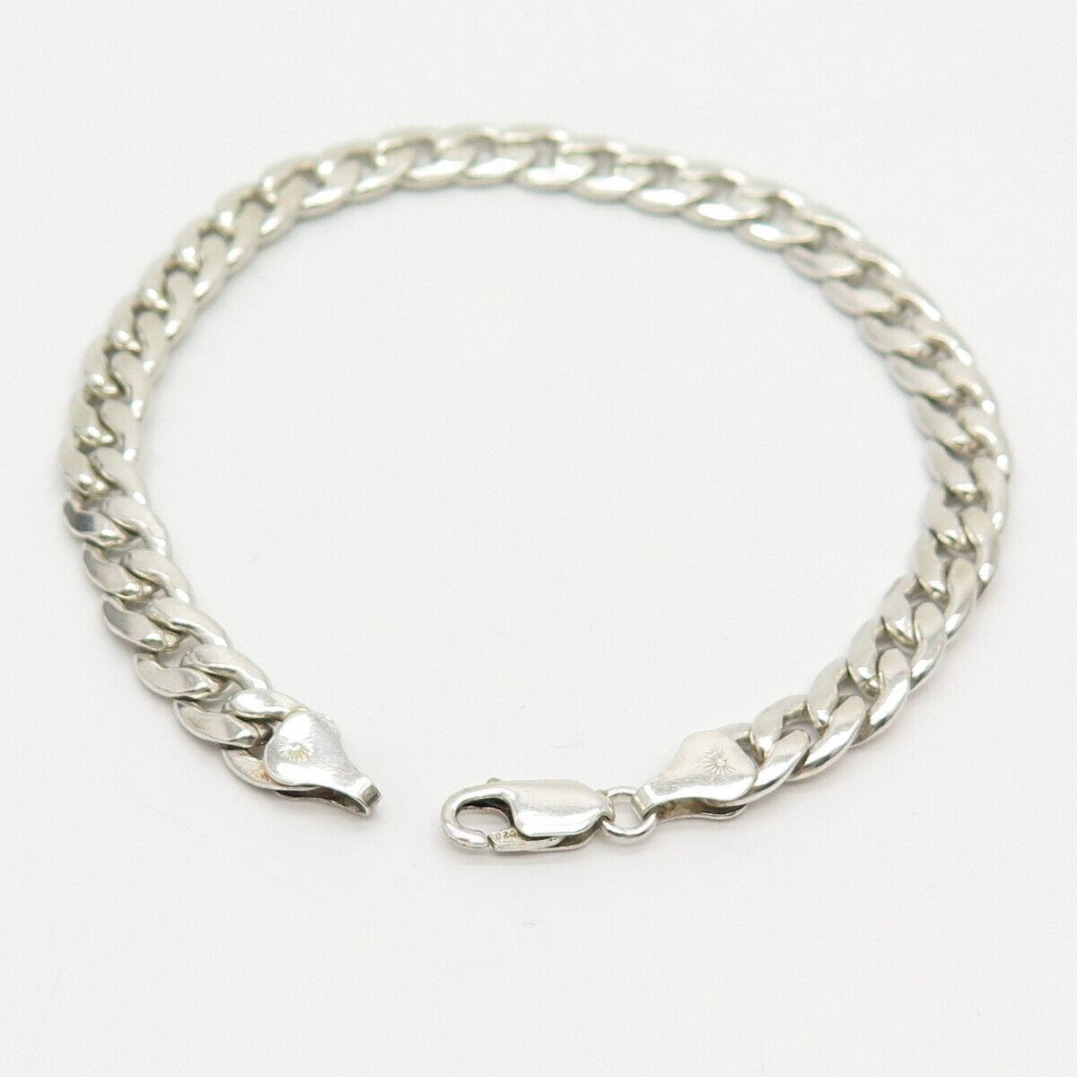 925 Sterling Silver Cuban Link Bracelet 8"