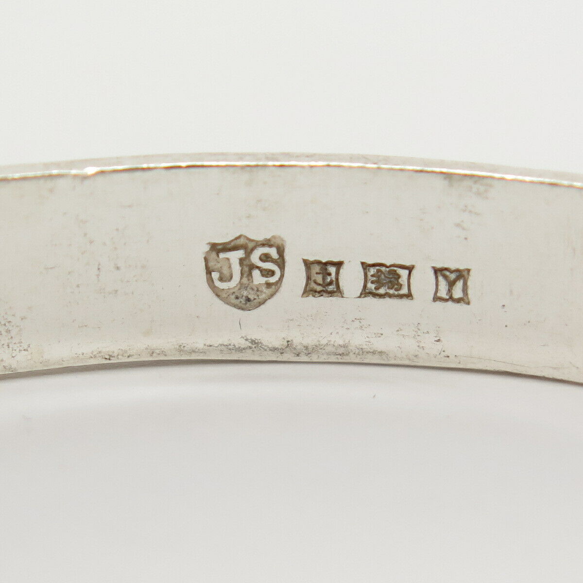 925 Sterling Vintage Birmingham Joseph Smith & Sons Bangle Bracelet 5 1/4"