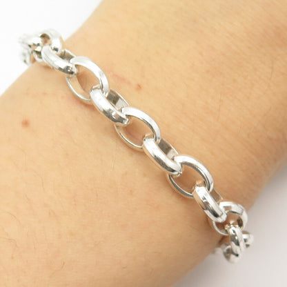 925 Sterling Silver Italy Milor Rolo Link Bracelet 6 3/4