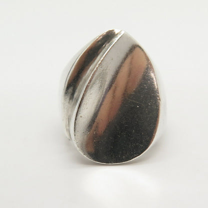 925 Sterling Silver Vintage Modernist Ring Size 6