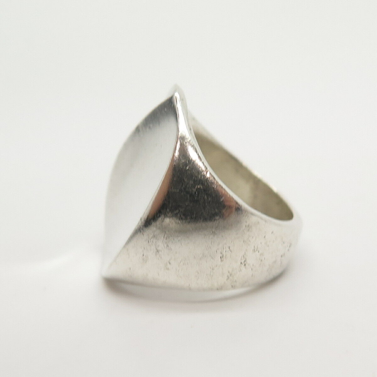 925 Sterling Silver Vintage Modernist Ring Size 6