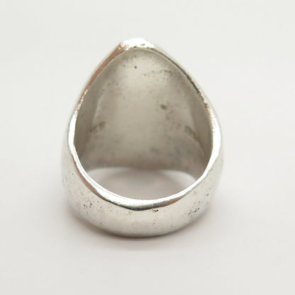 925 Sterling Silver Vintage Modernist Ring Size 6