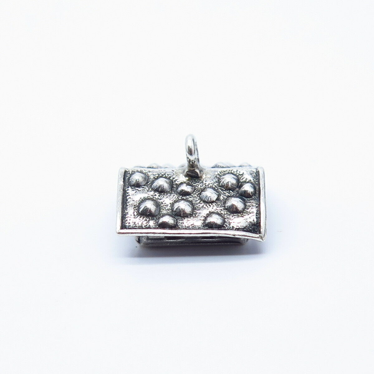 800 Silver Vintage Scandinavia Sod Roof / Green Roof House Charm Pendant