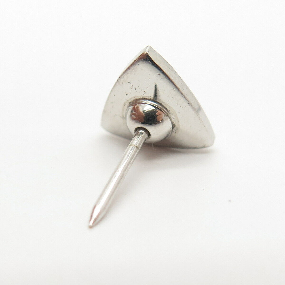 925 Sterling Silver Vintage Real Pearl Triangle Pin