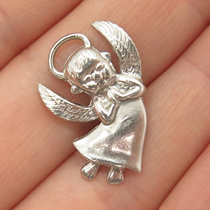 925 Sterling Silver Angel Design Slide Pendant