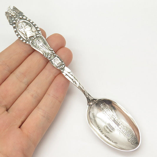 925 Sterling Antique Campbell-Metcalf Co. "Capitol Washington DC" Souvenir Spoon