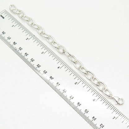 925 Sterling Silver Cable Link Bracelet 6.5"