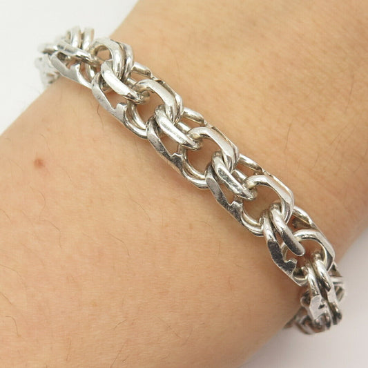 800 Silver Vintage Bismark Link Bracelet 7"