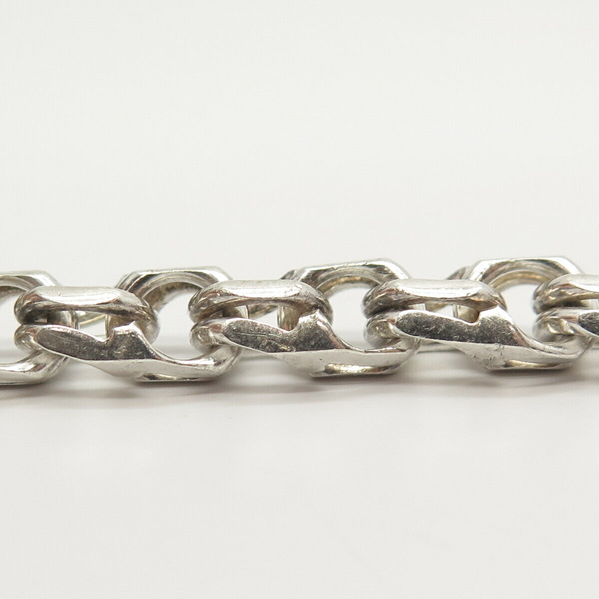 800 Silver Vintage Bismark Link Bracelet 7"