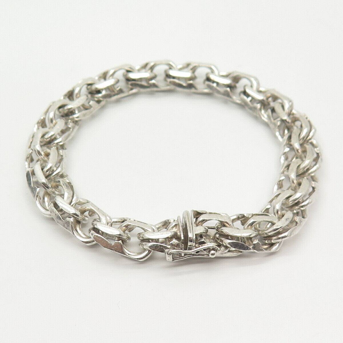 800 Silver Vintage Bismark Link Bracelet 7"