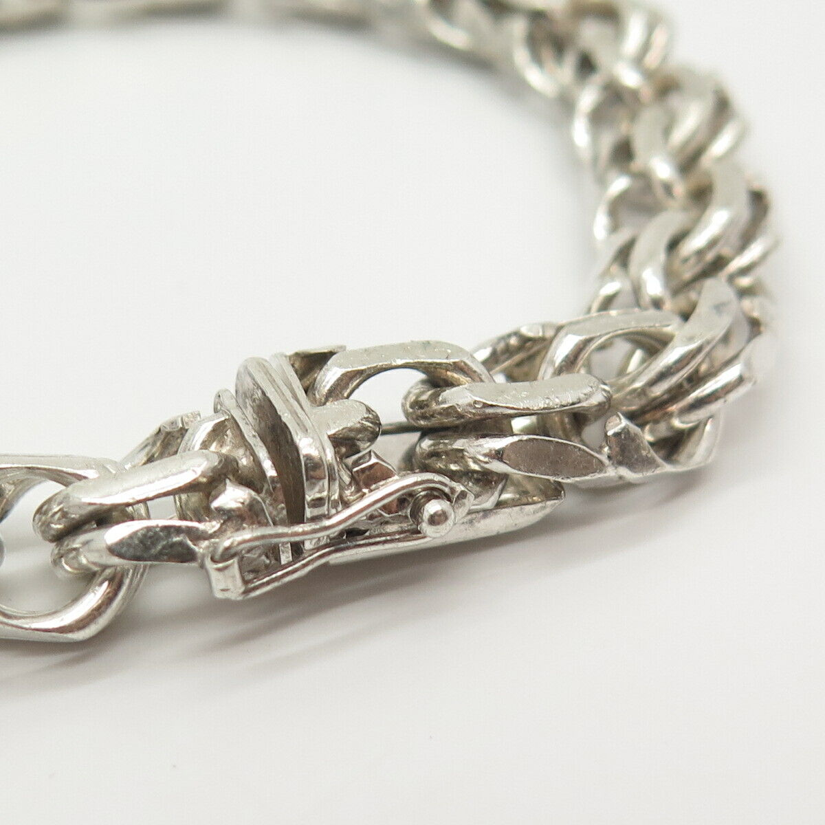 800 Silver Vintage Bismark Link Bracelet 7"