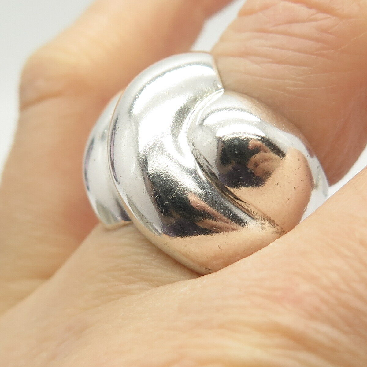 925 Sterling Silver Vintage Mexico Modernist Ring Size 6