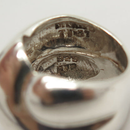 925 Sterling Silver Vintage Mexico Modernist Ring Size 6