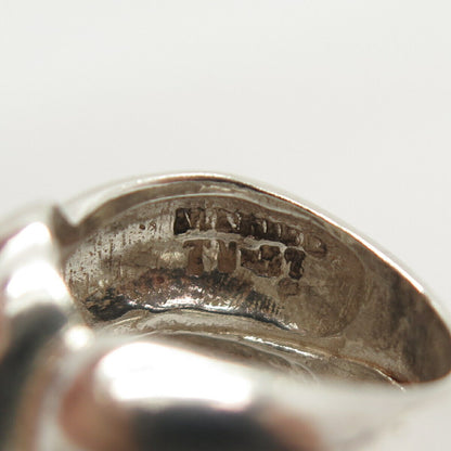 925 Sterling Silver Vintage Mexico Modernist Ring Size 6