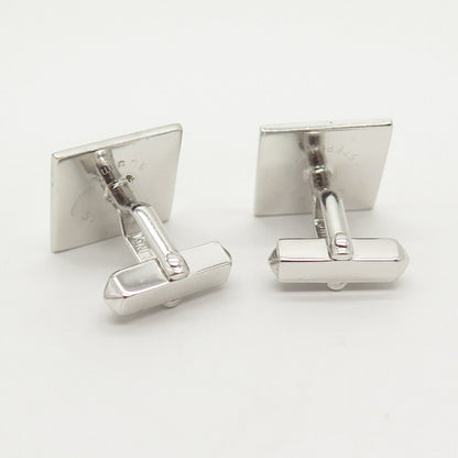 925 Sterling Silver Vintage Floral Square Cufflinks