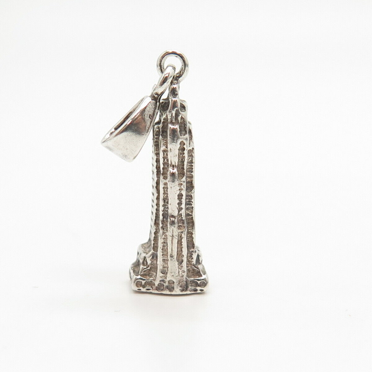 925 Sterling Silver Vintage Tower Design Pendant