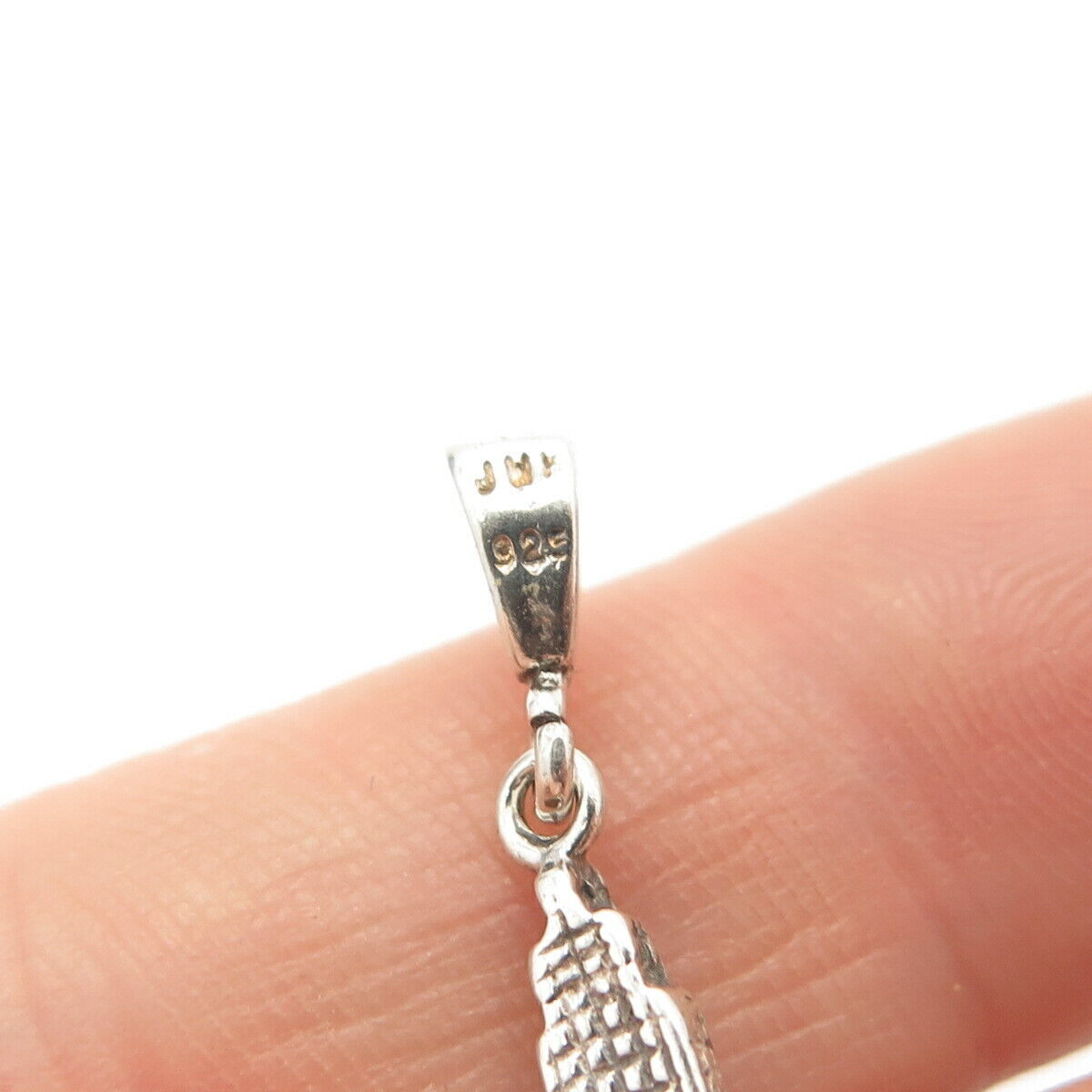 925 Sterling Silver Vintage Tower Design Pendant