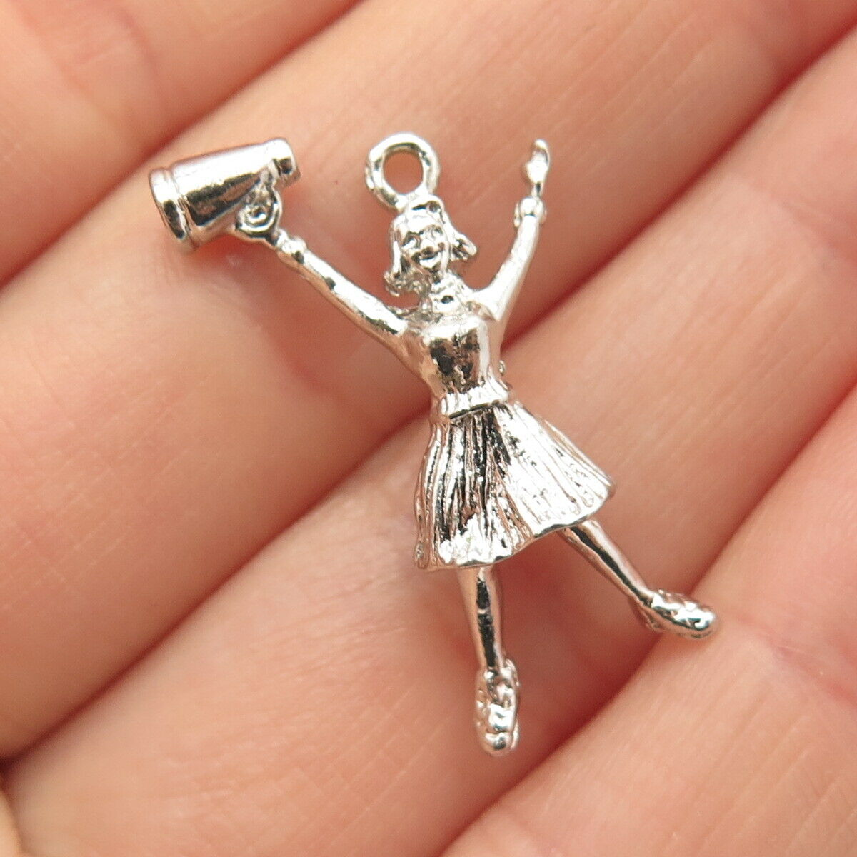 925 Sterling Silver Vintage Speaker Girl Design Pendant