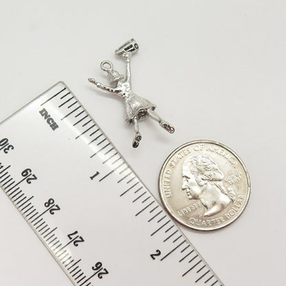 925 Sterling Silver Vintage Speaker Girl Design Pendant