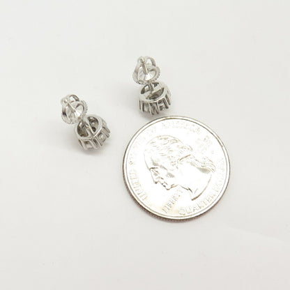 925 Sterling Silver C Z Stud Earrings