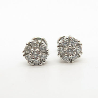 925 Sterling Silver C Z Stud Earrings