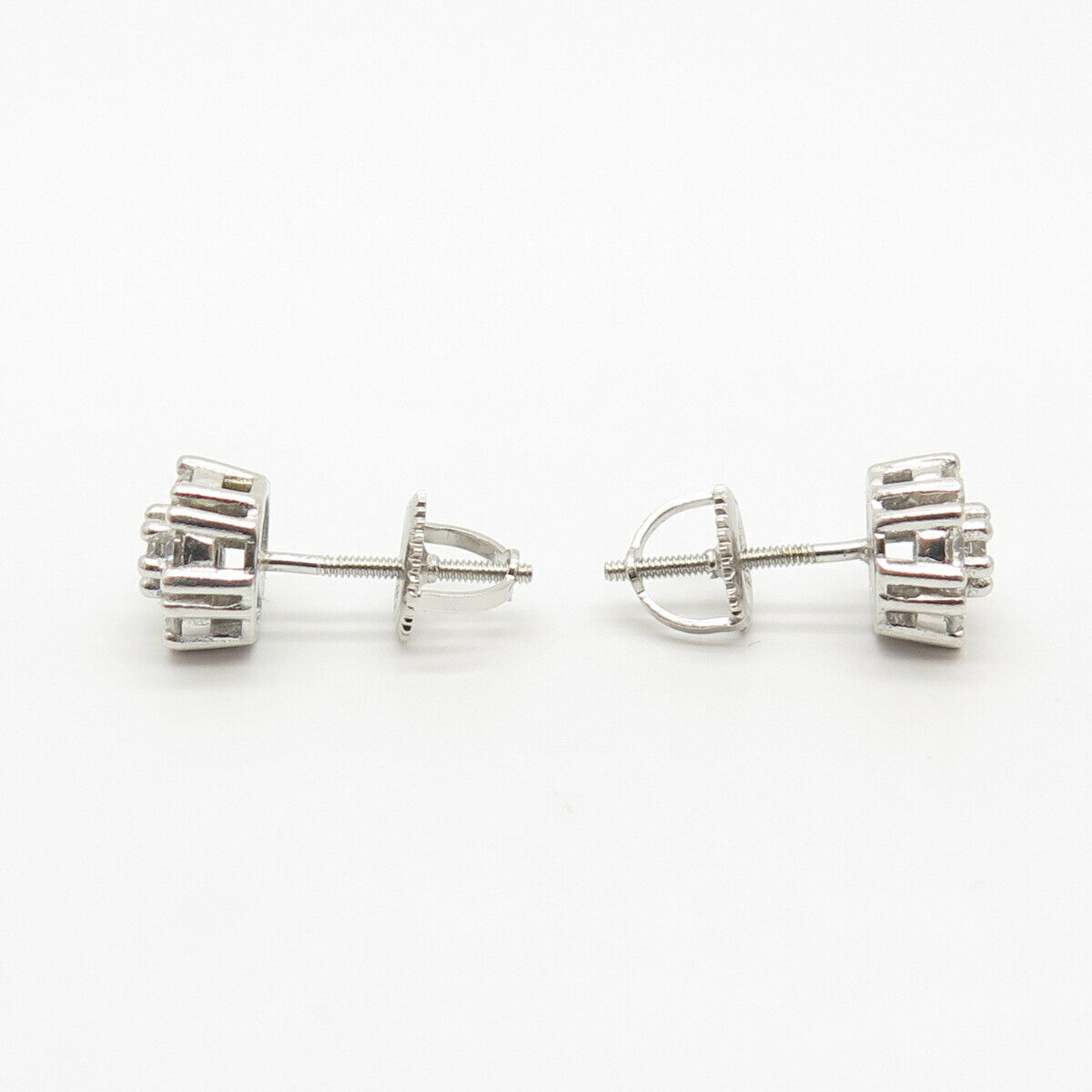 925 Sterling Silver C Z Stud Earrings